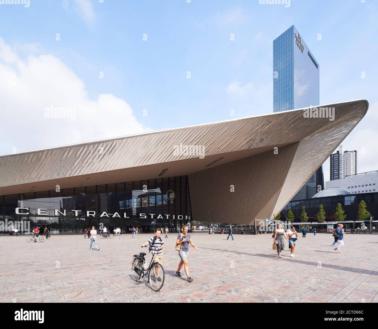 Exterior of Rotterdam Centraal Station, The Netherlands. Completed in