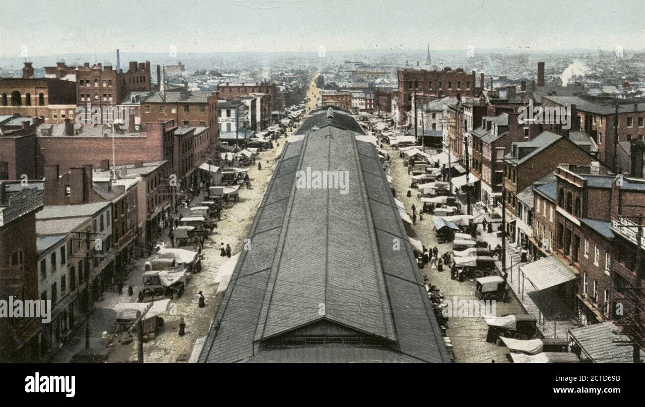 Lexington Market, Baltimore, Md., still image, Postcards, 1898 - 1931 Stock Photo