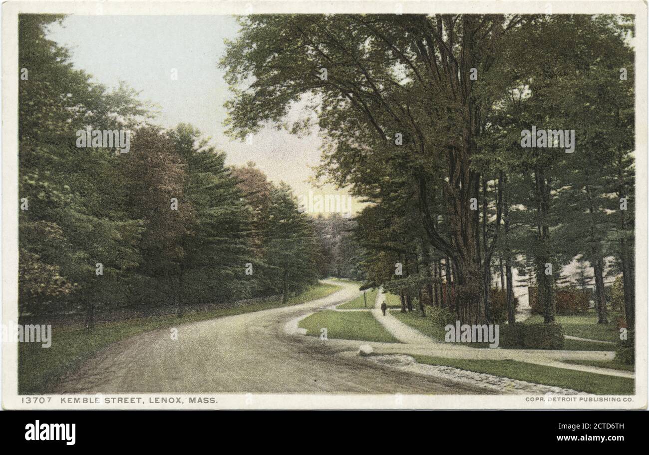 Kemble Street, Lenox, Mass., still image, Postcards, 1898 - 1931 Stock Photo