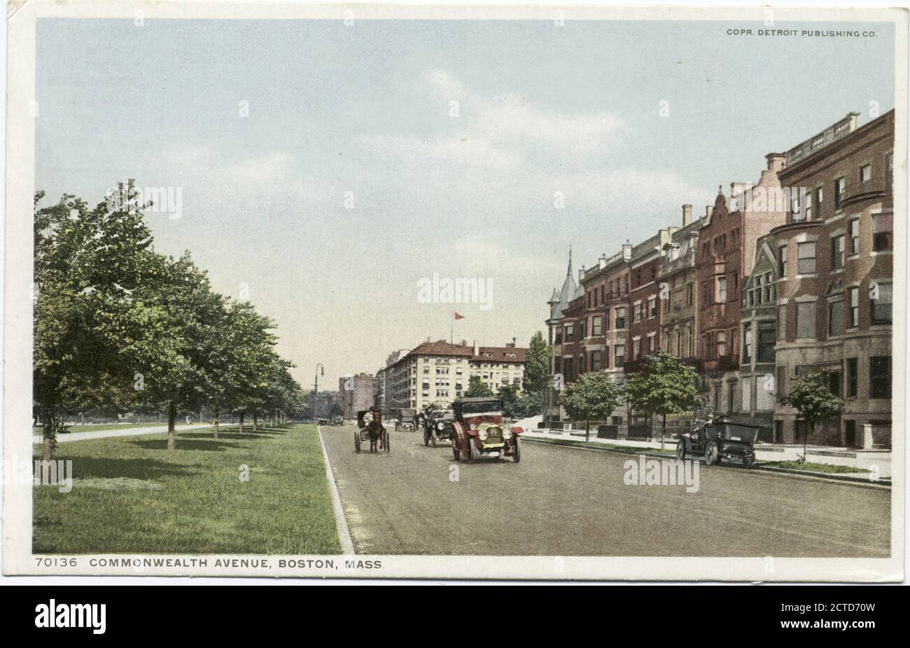 Commonwealth Avenue, Boston, Mass., still image, Postcards, 1898 - 1931 Stock Photo