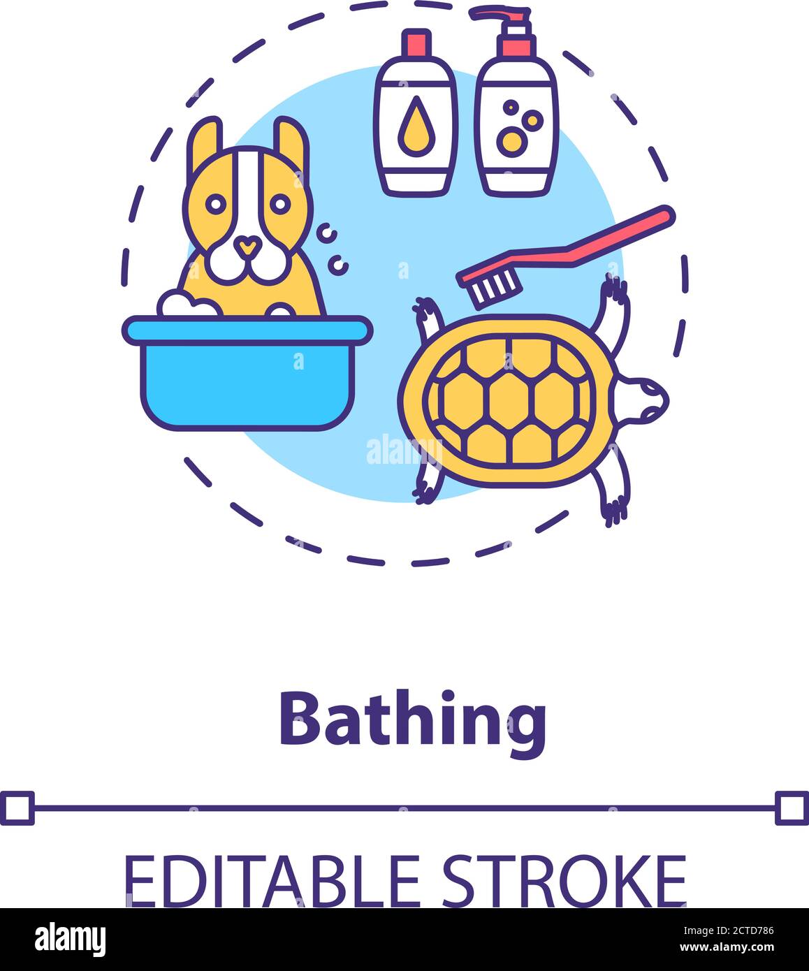 Bathing concept icon Stock Vector
