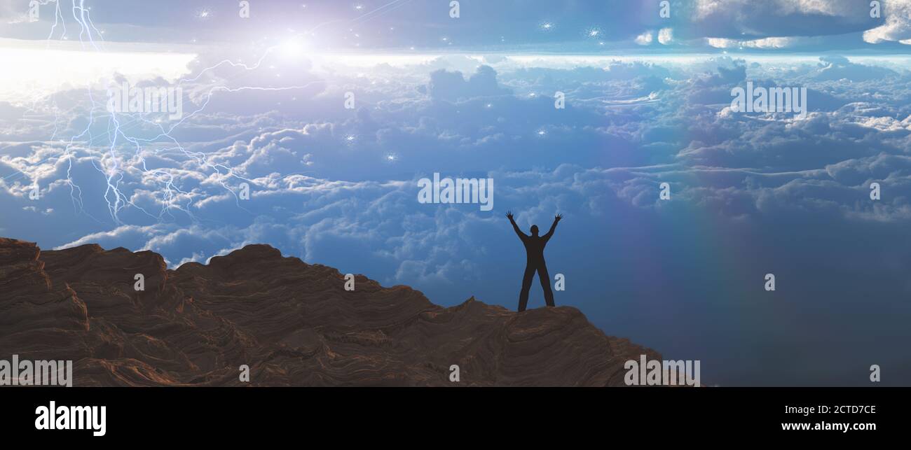 Lightning power mountain top hi-res stock photography and images - Alamy