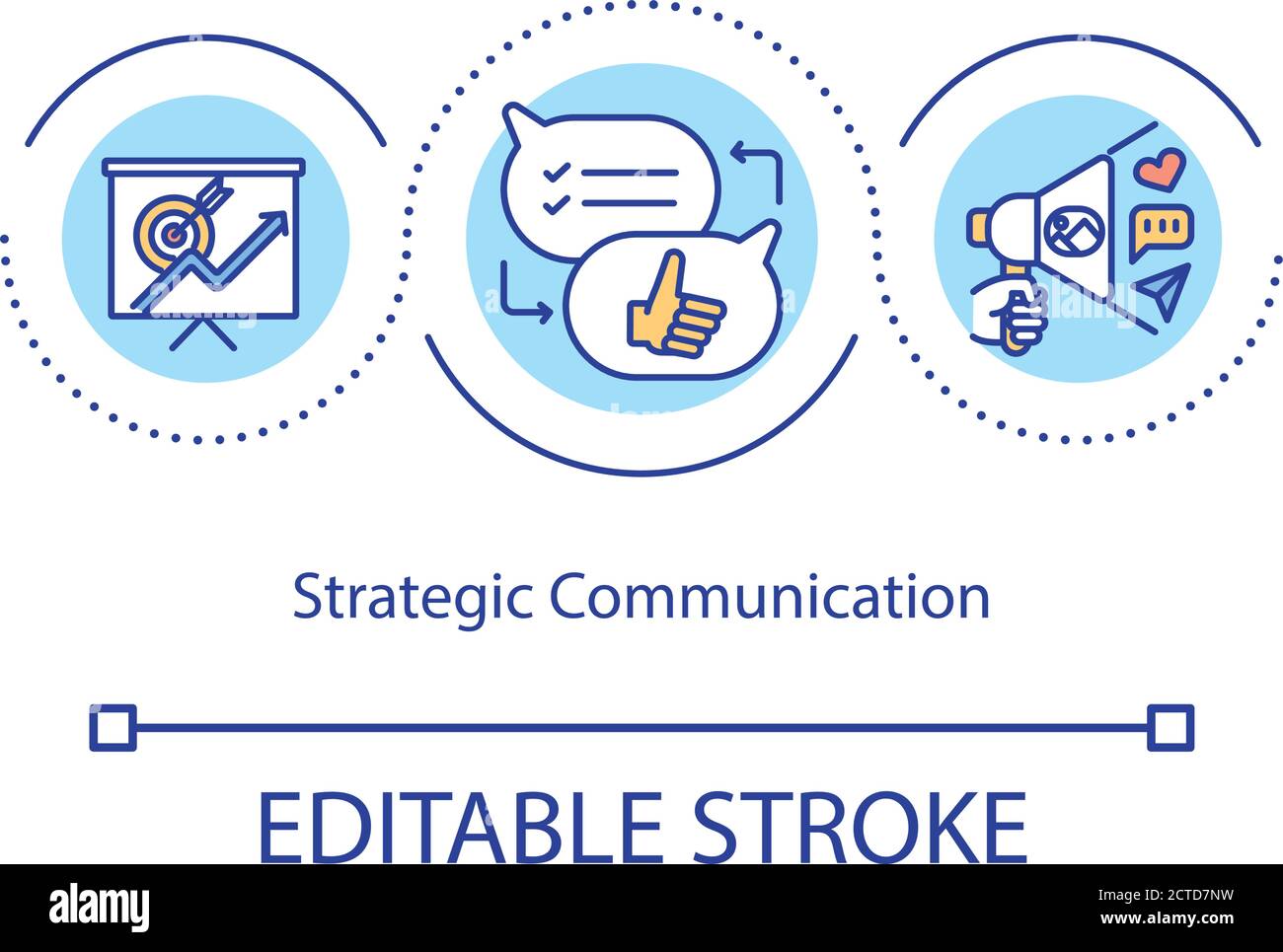 Strategic communication concept icon Stock Vector Image & Art - Alamy