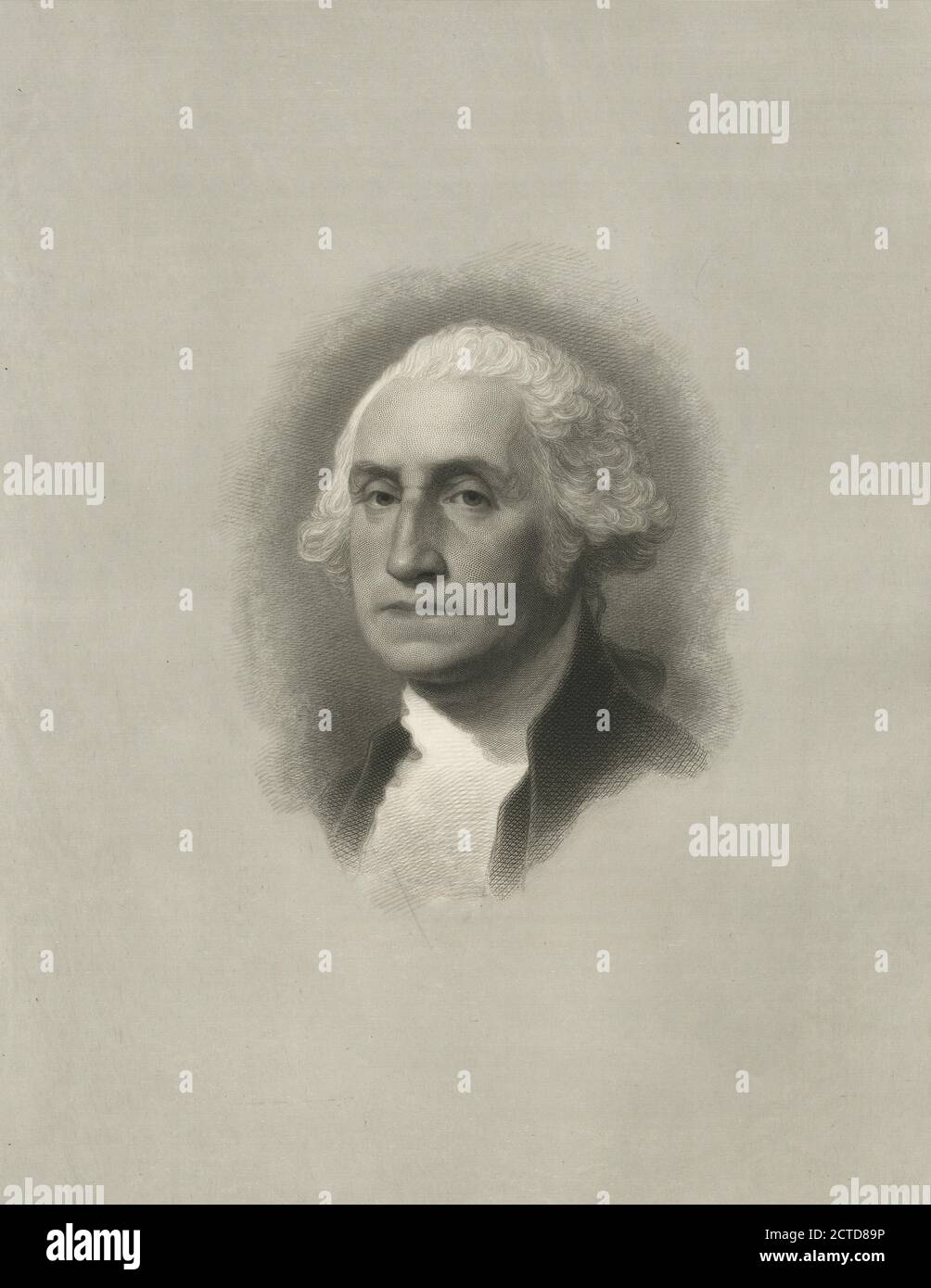 George Washington., still image, Prints, 1879, Smith, Henry W (b. 1828), Stuart, Gilbert (1755-1828 Stock Photo