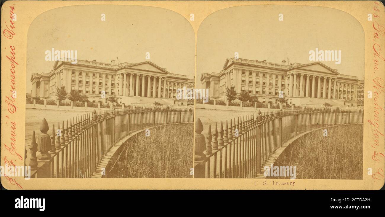 U.S. Treasury., still image, Stereographs, Jarvis, J. F. (John F.) (b. 1850 Stock Photo
