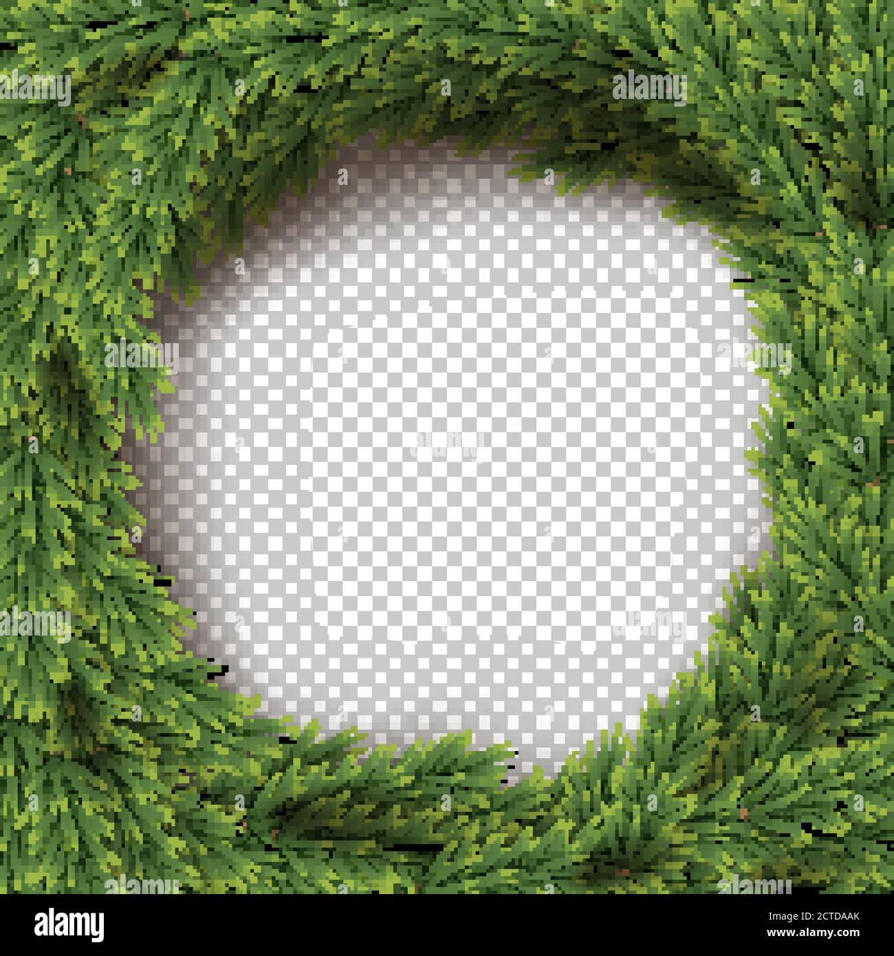 Circle Merry Christmas Wreath Black Backdrop