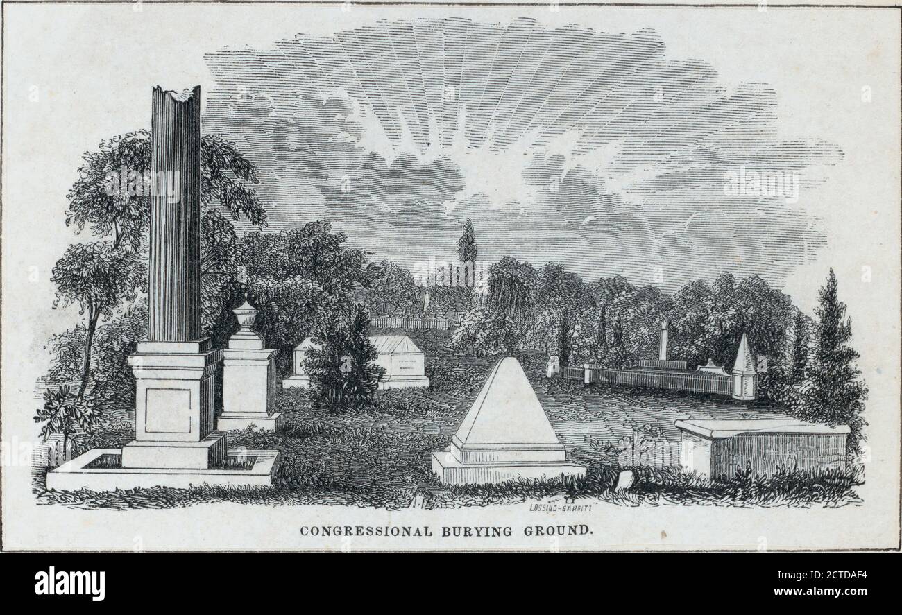Congressional burying ground., still image, Prints, 1880 Stock Photo