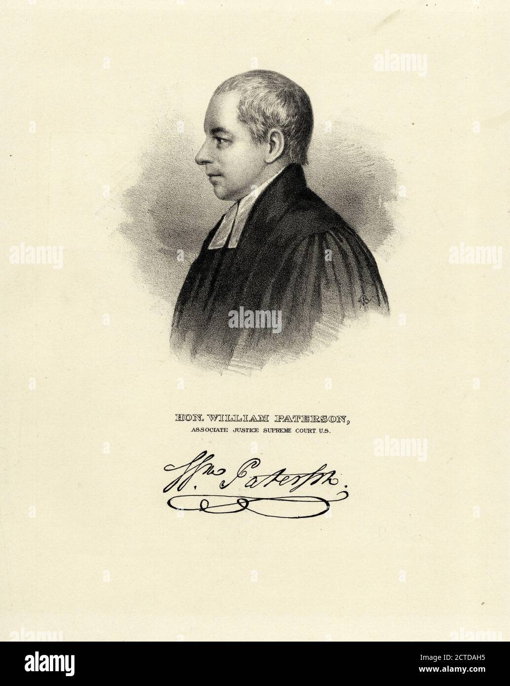 Hon. William Paterson, Associate Justice Supreme Court U.S., still image, Prints, 1808 - 1890, Rosenthal, Albert (1863-1939 Stock Photo