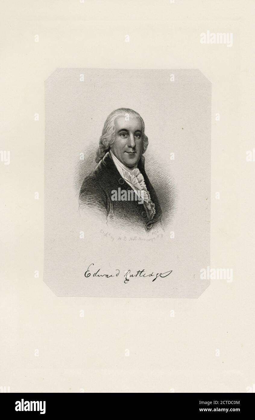 Edward Rutledge., still image, Prints, 1872 Stock Photo Alamy