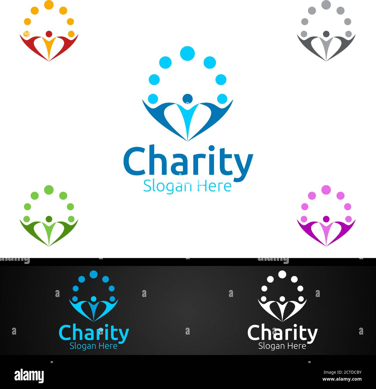 Helping Hand Charity Foundation Creative Logo for Voluntary Church or