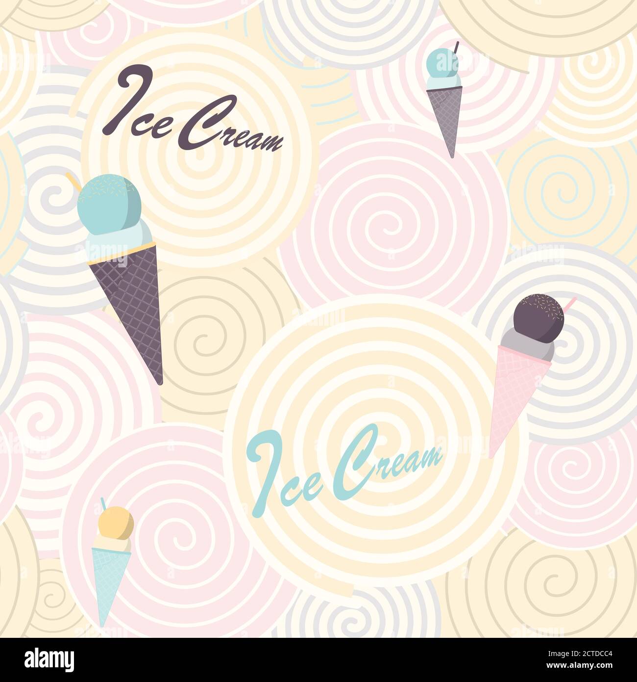 Ice cream sizes Stock Vector Images - Alamy