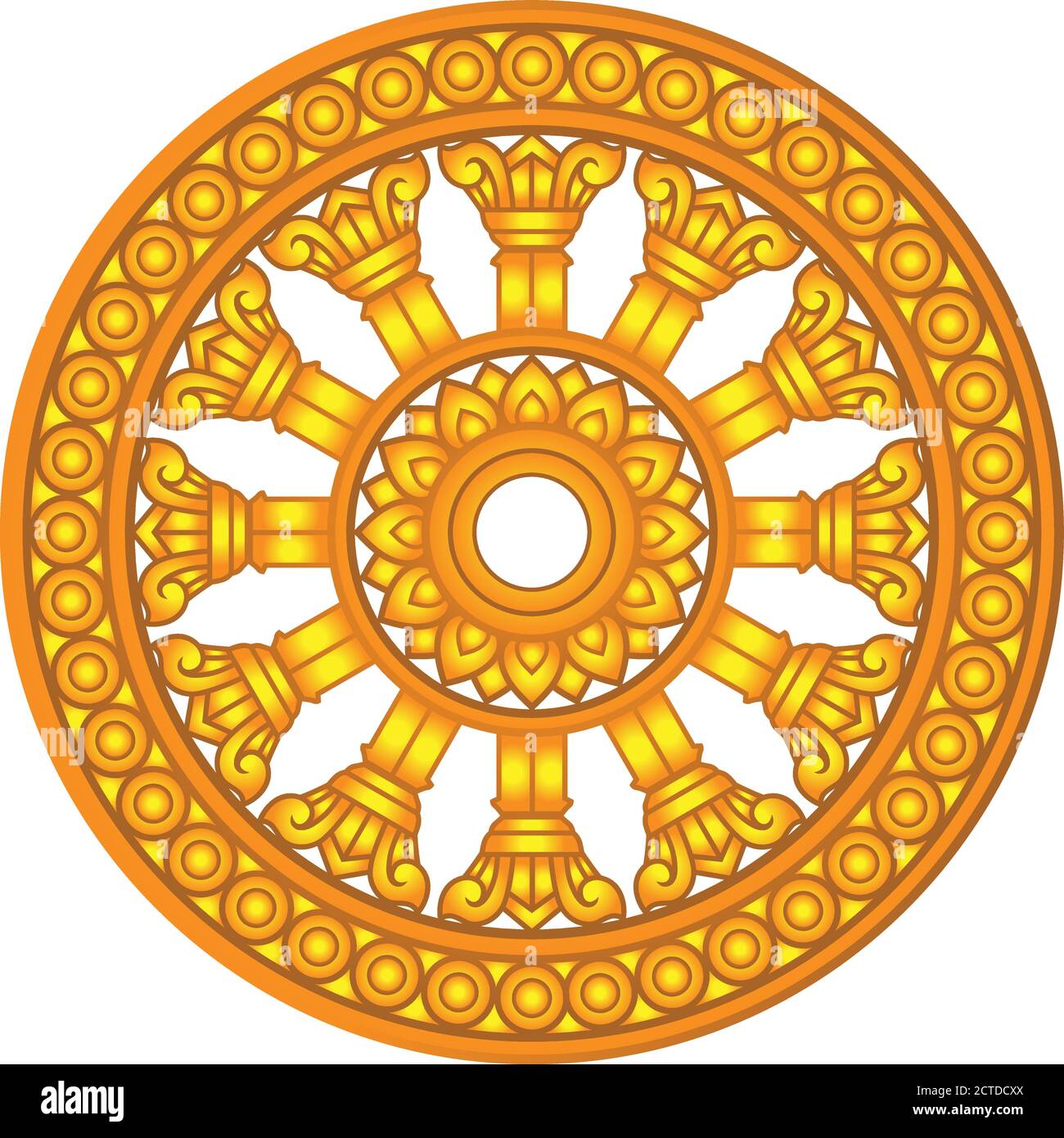 thumbnail interactive-video image 1 of Wheel Of Dharma Sticker Decal Dharmachakra Hindu Buddhist 1 of 14