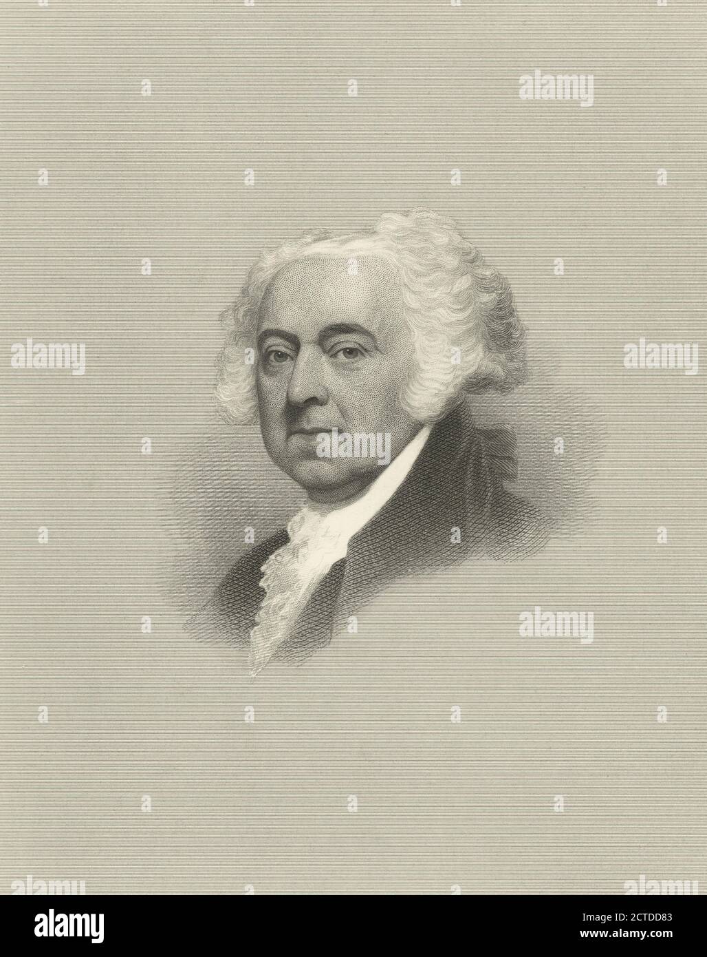 John Adams., still image, Prints, 1798 - 1876, Smith, Henry W (b. 1828), Stuart, Gilbert (1755-1828 Stock Photo