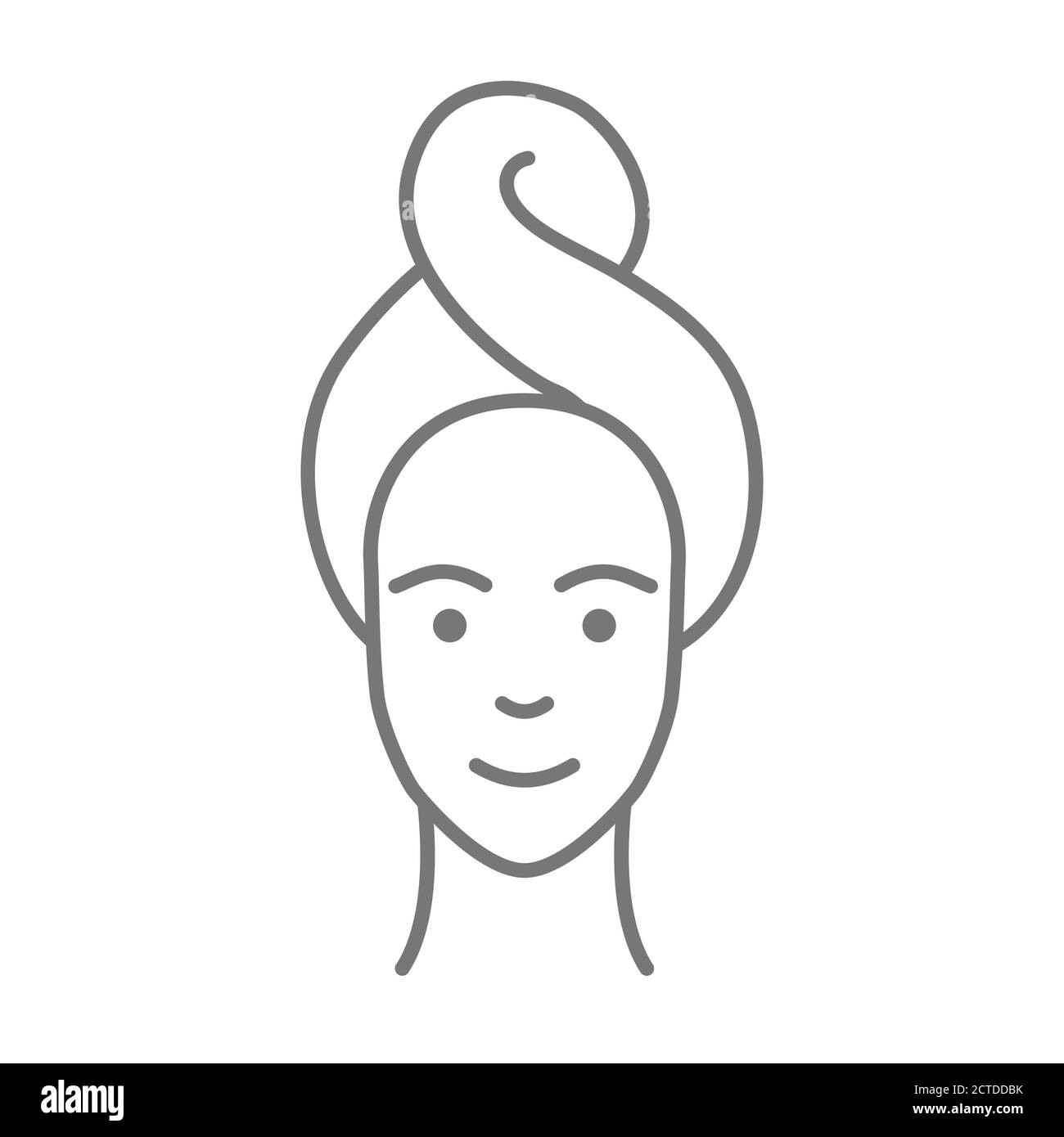 Skin care icon, beauty skin, woman face Stock Vector