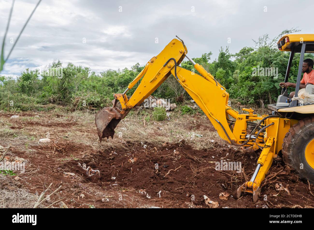 Backhoe At Work Stock Photo Alamy