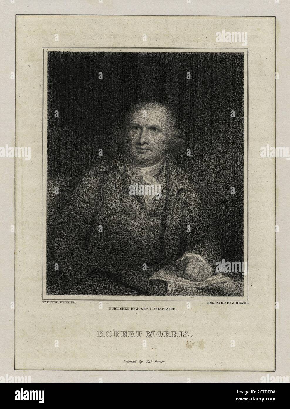 Robert Morris., still image, Prints, 1798 - 1885, Pine, Robert Edge (1730?-1788), Heath, James (1757-1834 Stock Photo