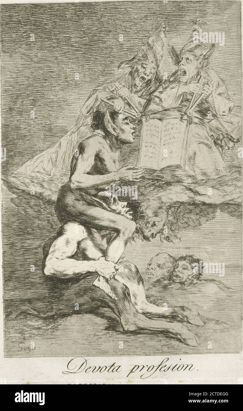 Devota profesion., still image, Prints, 1799, Goya, Francisco (1746-1828 Stock Photo