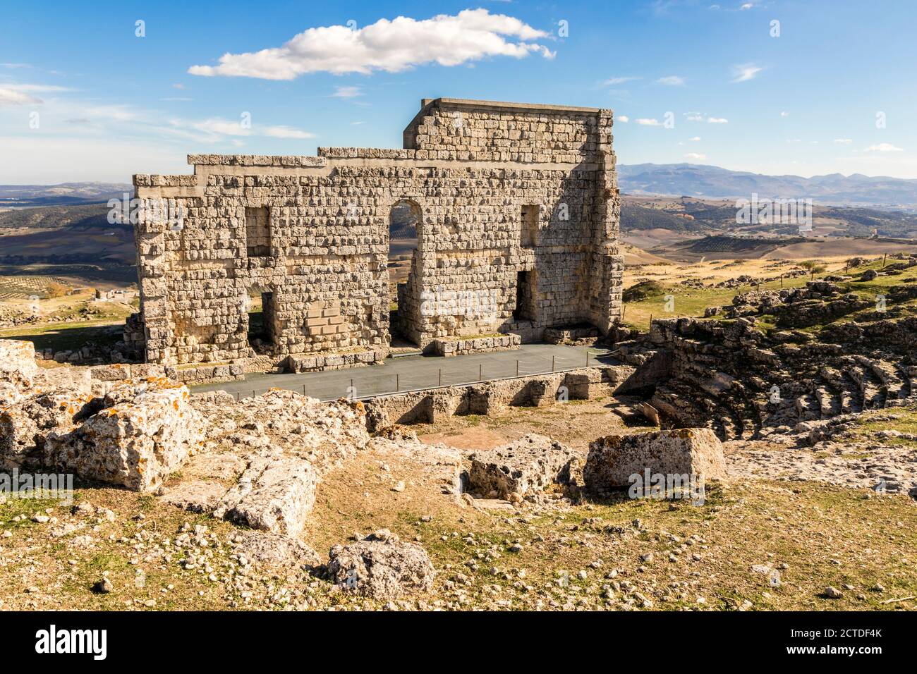 Acinipo, Spain. Ruins of the ancient Roman city of Acinipo, near Ronda ...