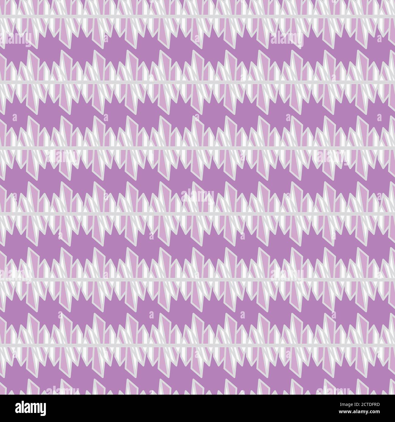 rows of pink crystals seamless vector pattern Stock Vector