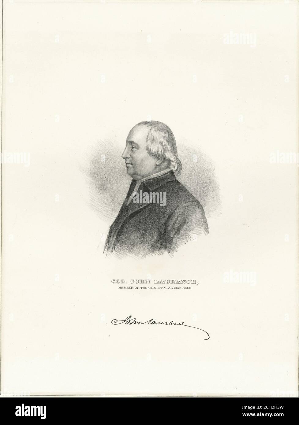 Col. John Laurance Member of the Continental Congress, still image, 1776 - 1890 Stock Photo