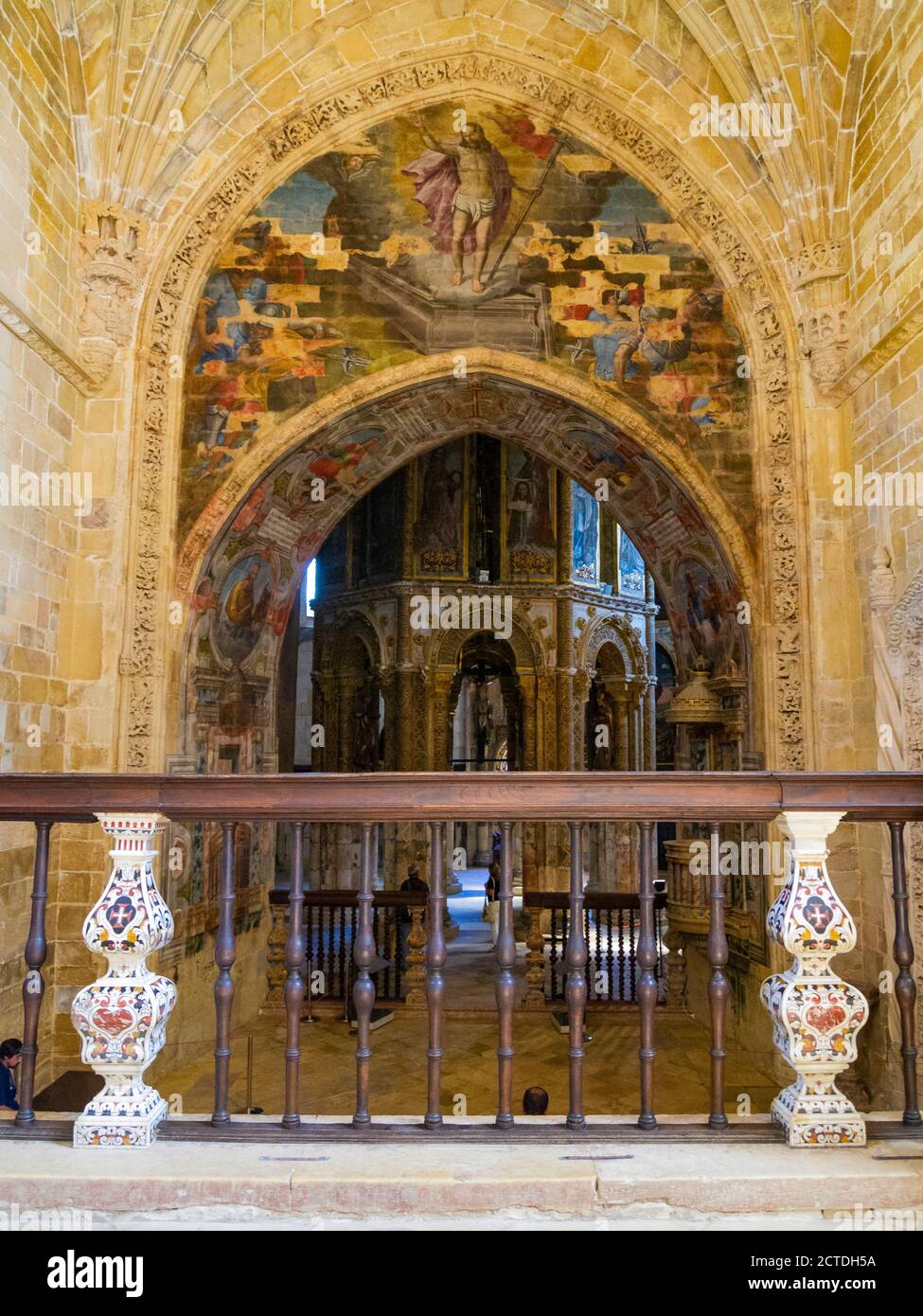 Interior detail of Round church, Convent of the Order of Christ ...