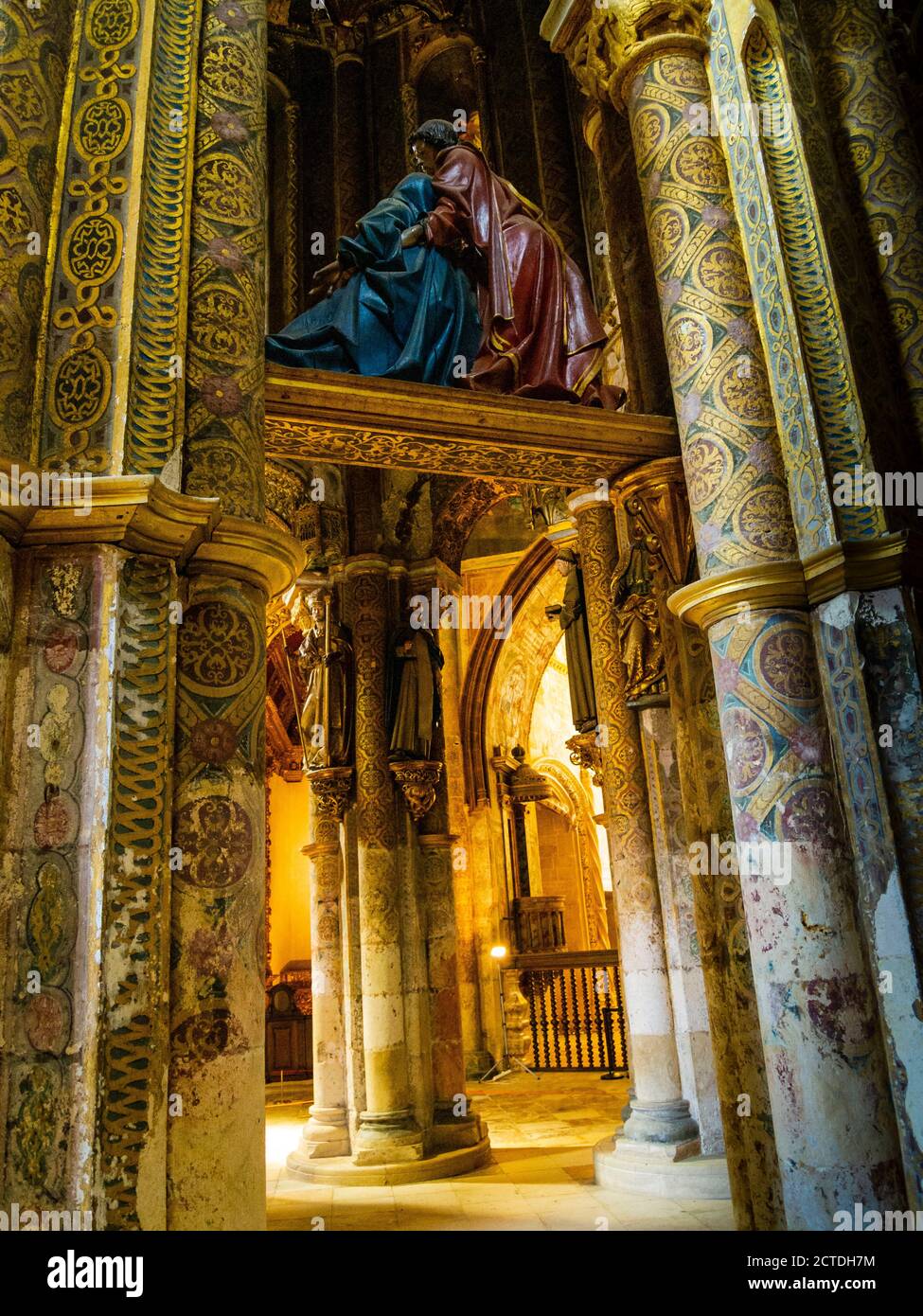 Interior detail of Round church, Convent of the Order of Christ (Convento de Cristo), Tomar, Portugal Stock Photo