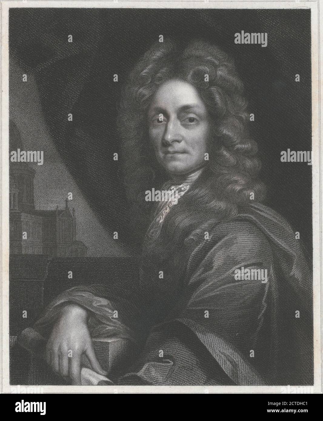 Sir Christopher Wren, still image, Prints, 1880, Holl, William (1771-1838 Stock Photo