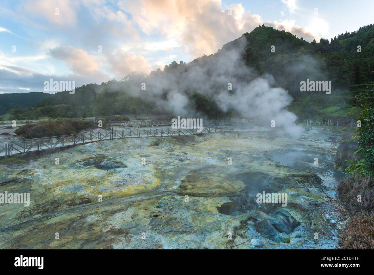 Geothermal cooking in Fumarolas da Lagoa das Furnas on Sao Miguel