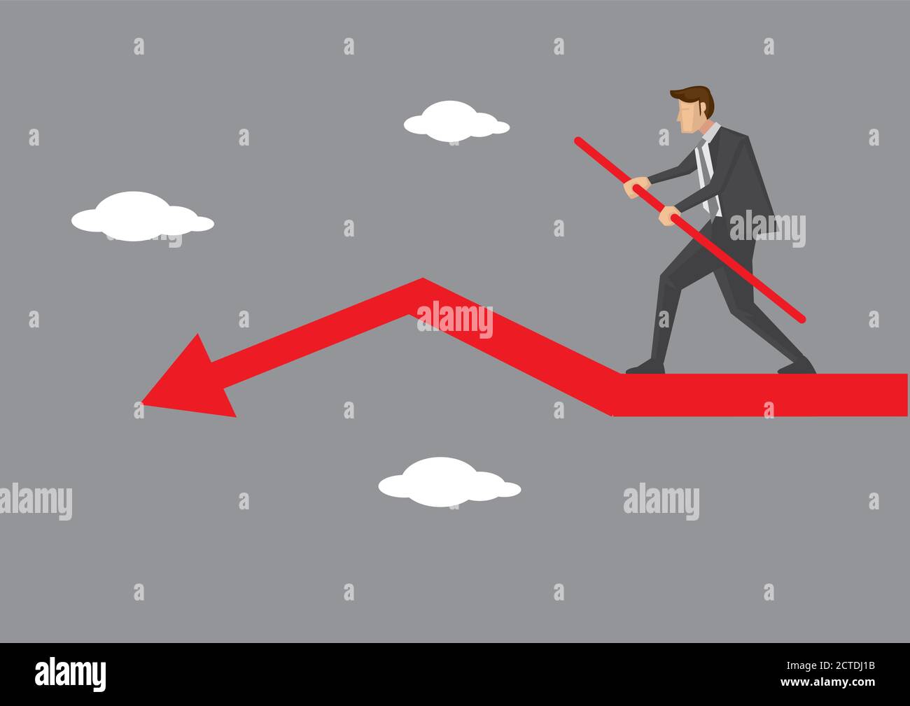 Balancing Risk Cartoon Balancing on top of pole Stock Vector Images - Alamy