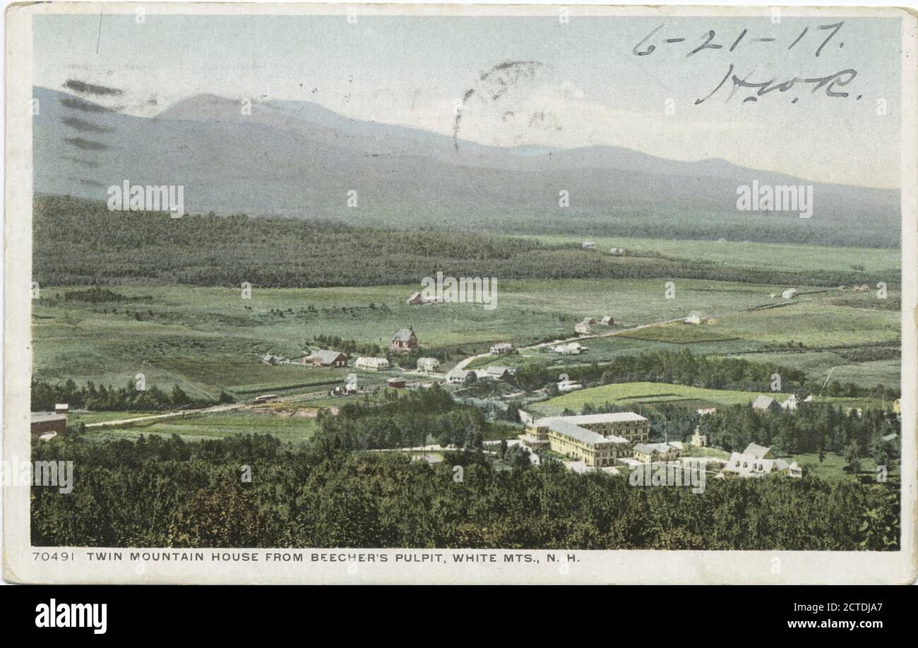 Twin Mountain House from Beecher's Pulpit White Mountains, New