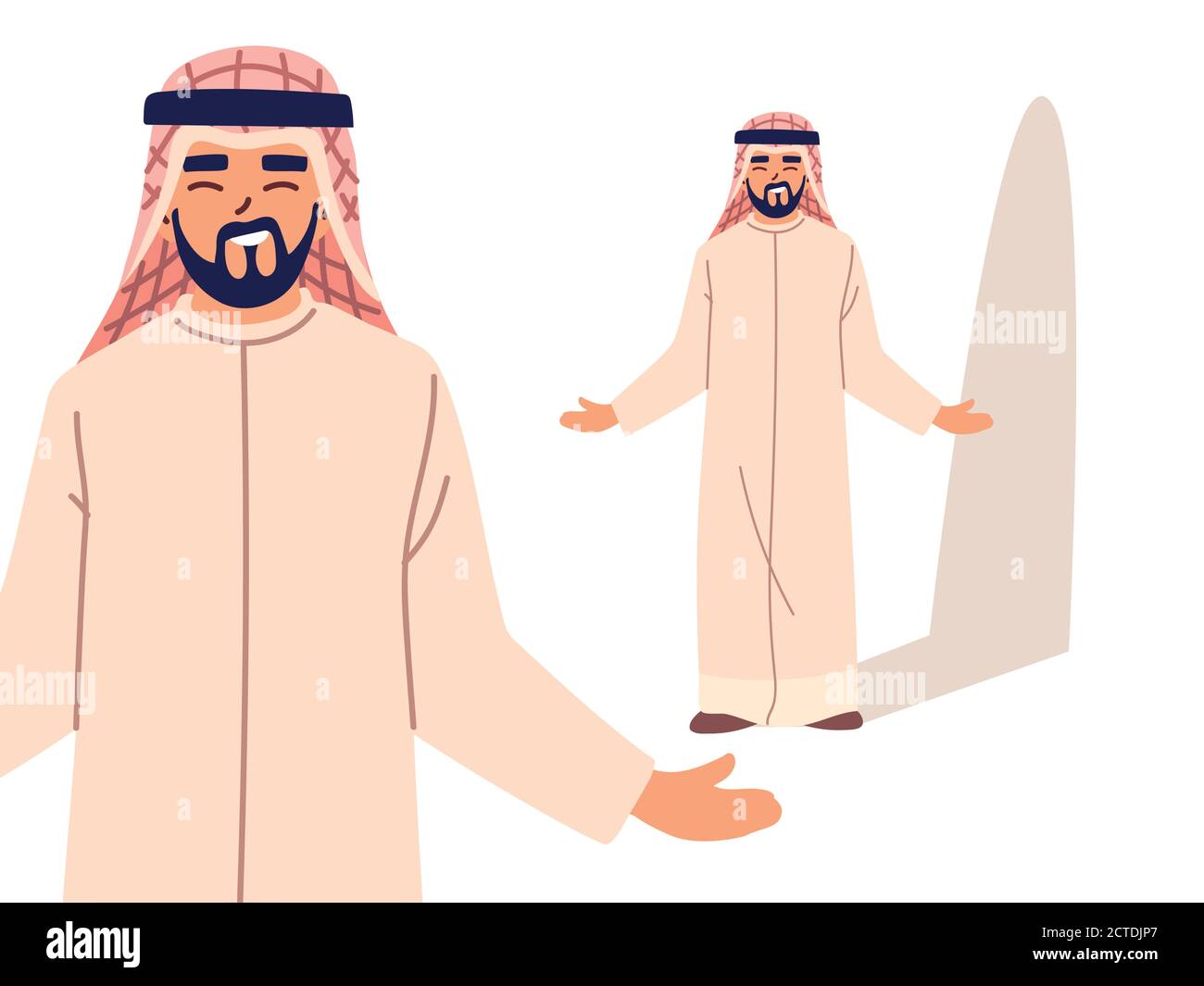 arab man in different poses, diversity or multicultural vector illustration design Stock Vector