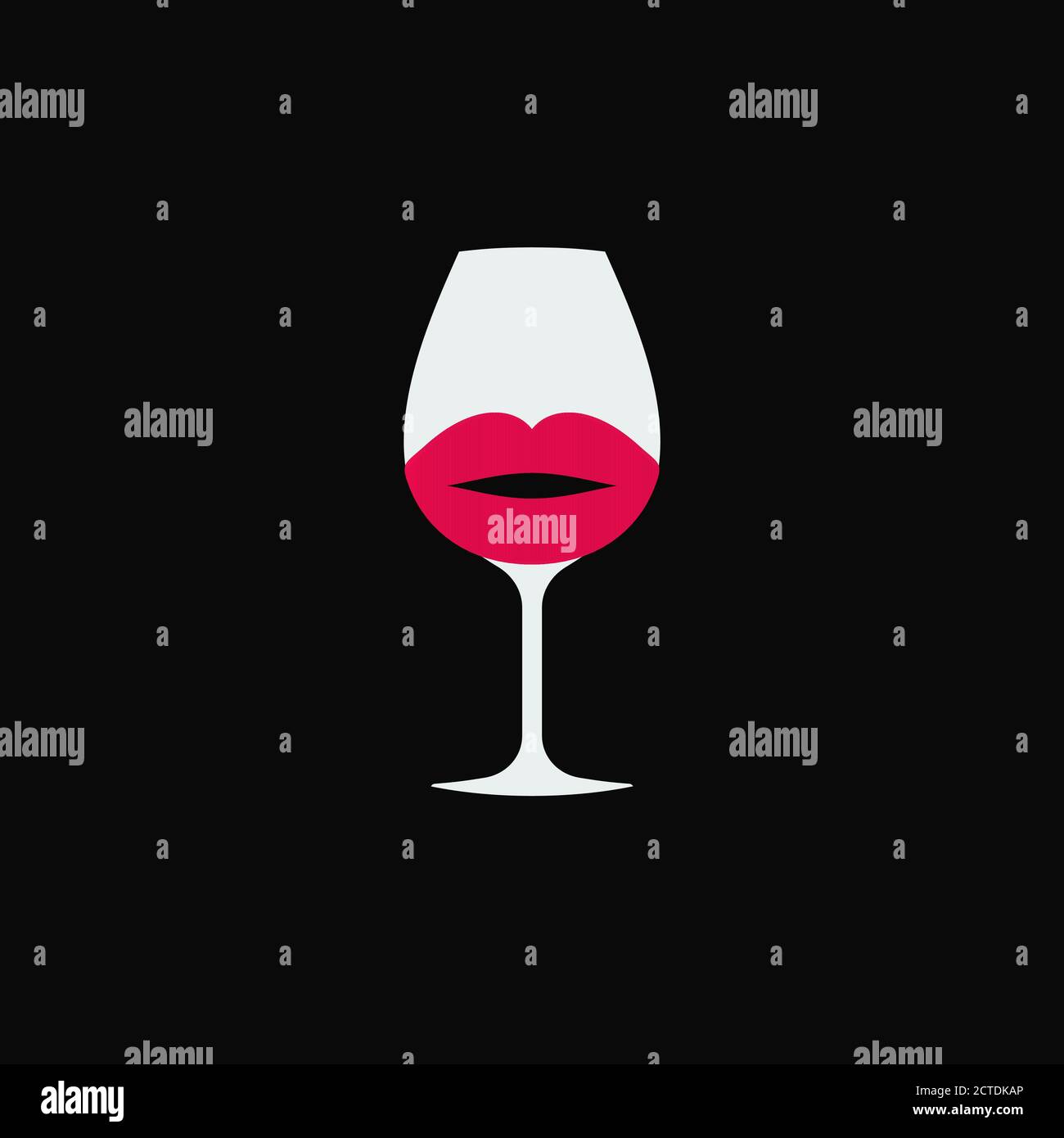 Wine logo goblet concept for wine tasting competitions and wine cellar logotype concept. Simple design for easy configure. Stylish icon for wine Stock Vector