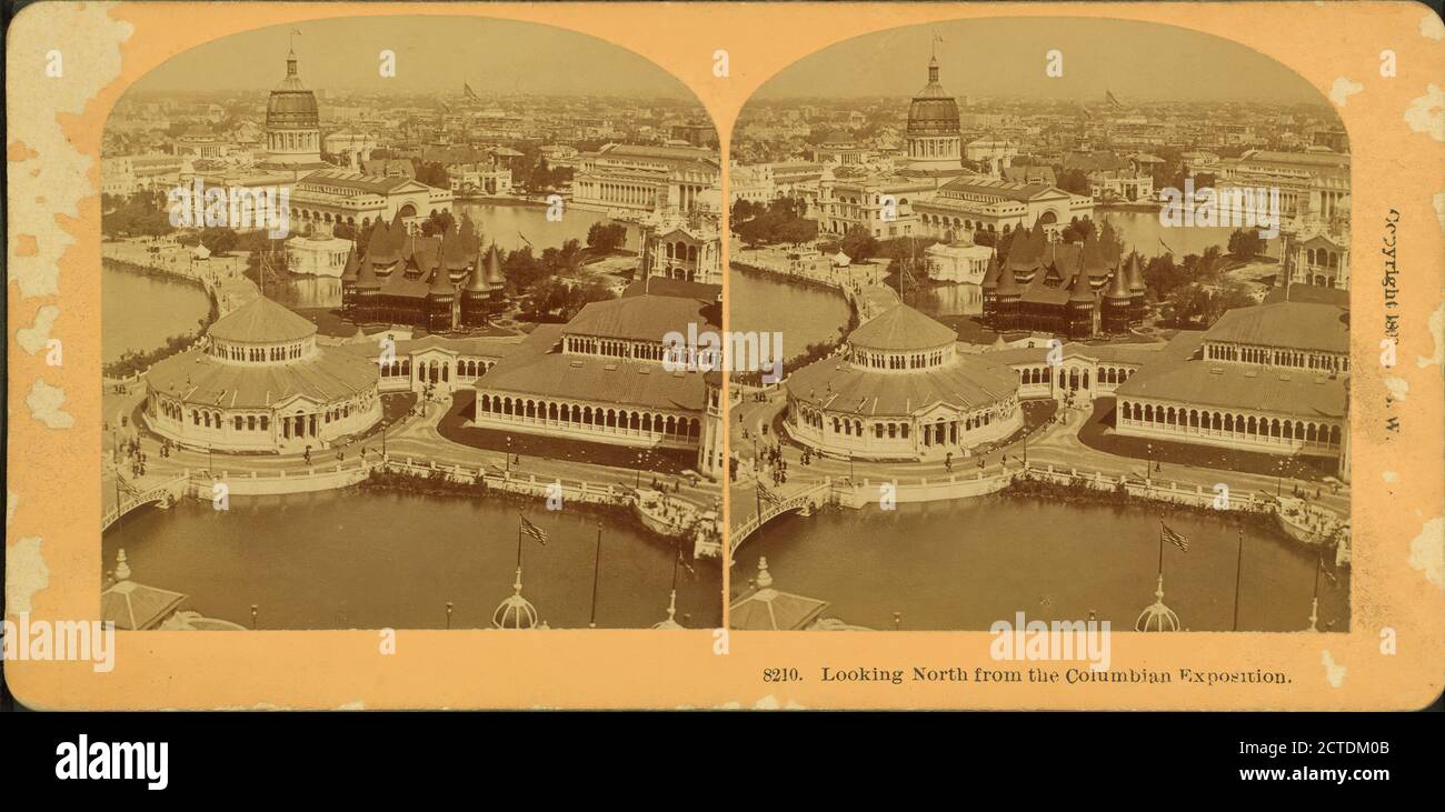 Looking north from Columbian Exposition., still image, Stereographs, 1893, Kilburn, B. W. (Benjamin West) (1827-1909 Stock Photo