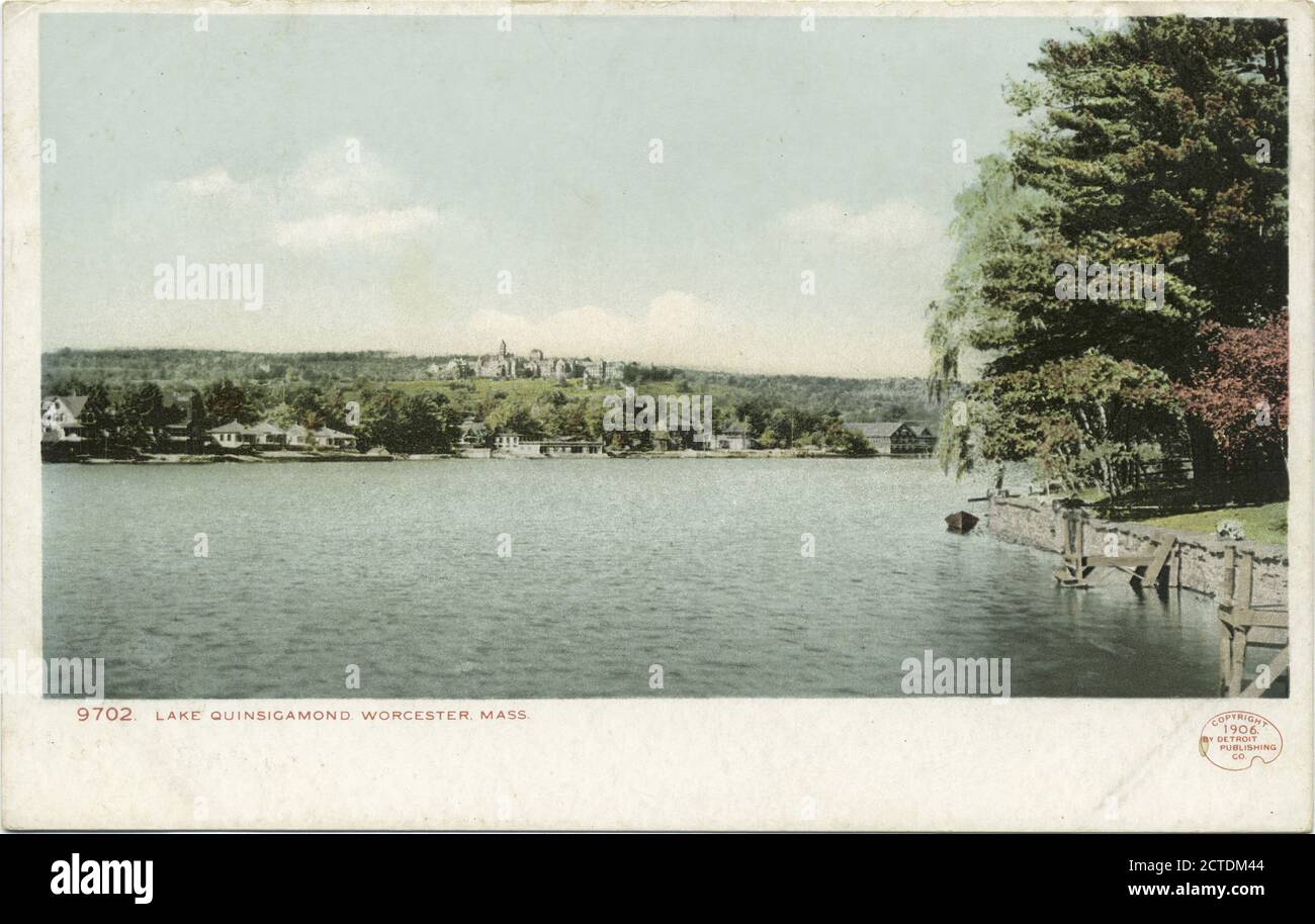 Lake Quinsigamond, Worcester, Mass., still image, Postcards, 1898 1931 Stock Photo Alamy
