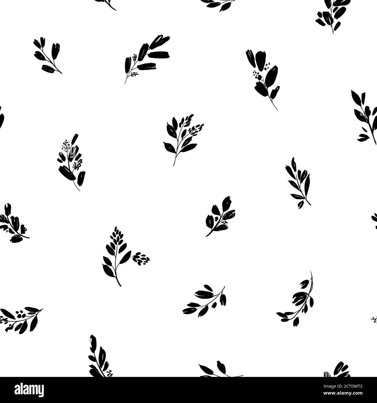 Leaves and branches vector seamless pattern Stock Vector Image & Art ...