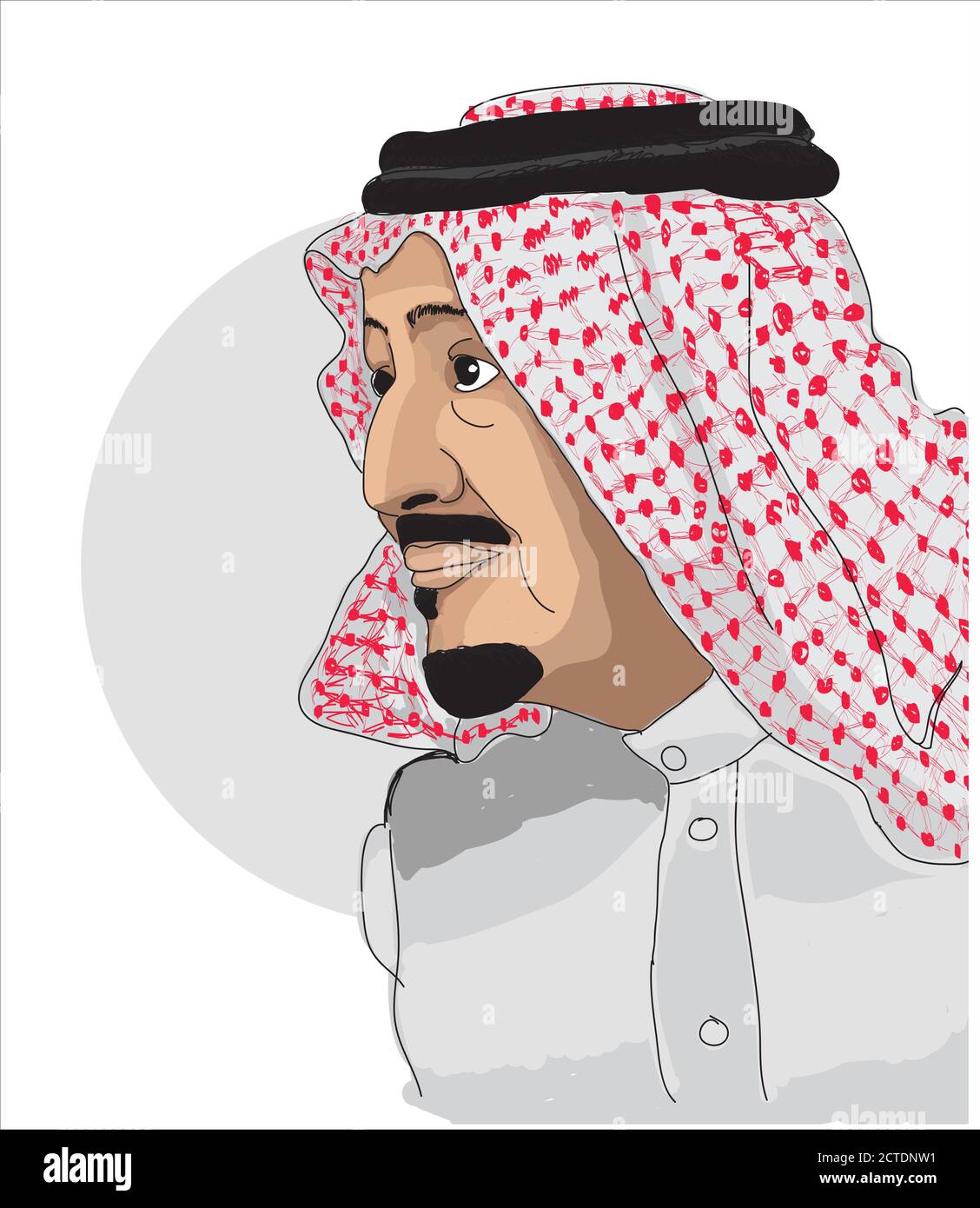 Salman bin Abdulaziz Al Saud, King of Saudi Arabia portre cartoon Stock  Vector Image & Art - Alamy