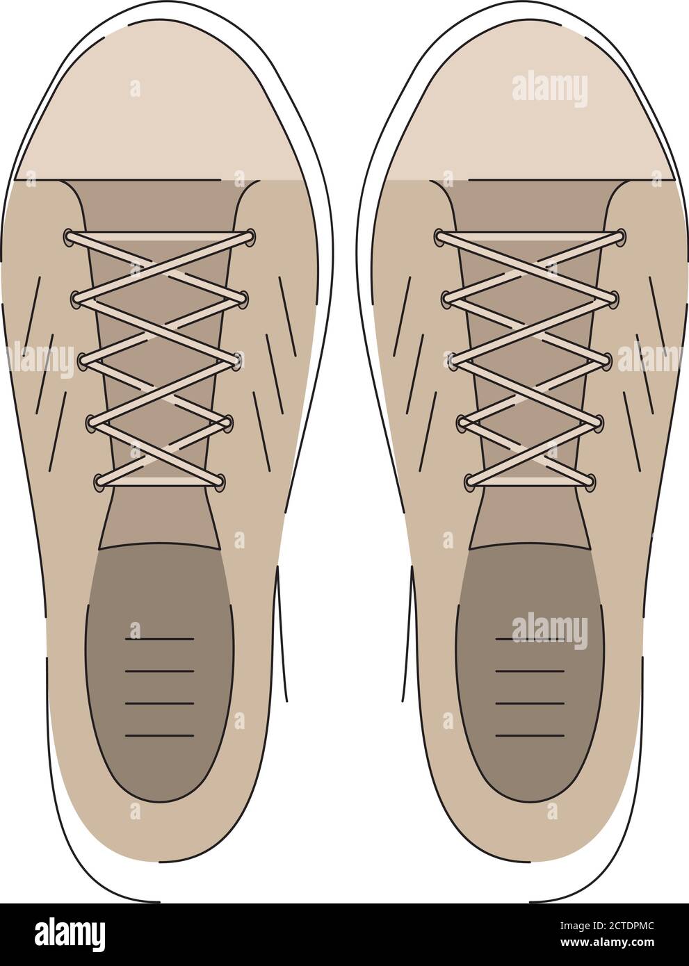 Isolated white tennis shoes. Medical uniform Vector Stock Vector