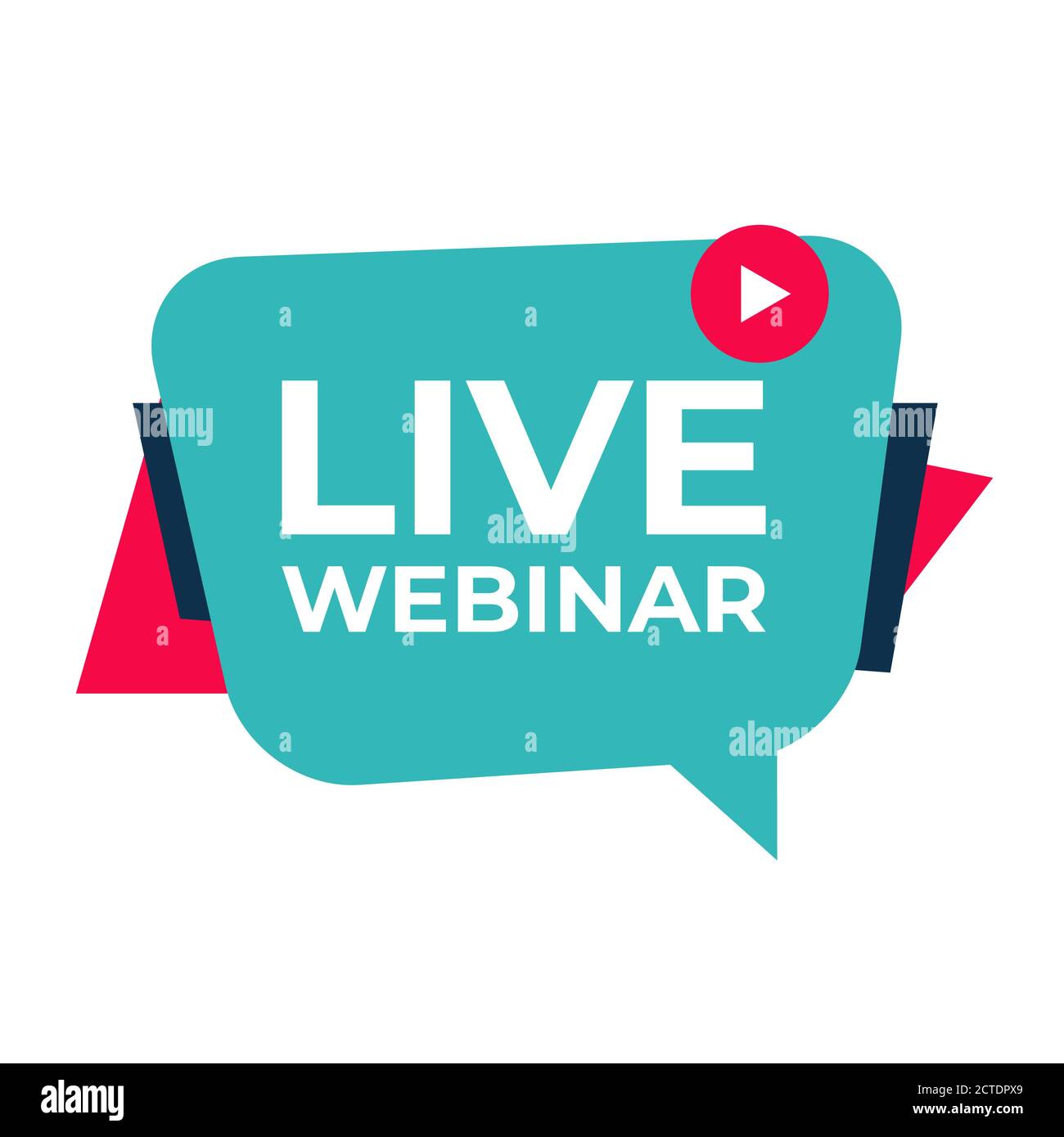 Live Webinar Sign Icon Vector Illustration EPS10 Stock Vector