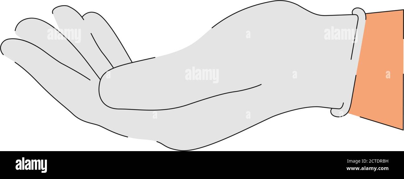 Medical Protection Hand Hand with disposable gloves. Medical protection - Vector Stock Vector ...