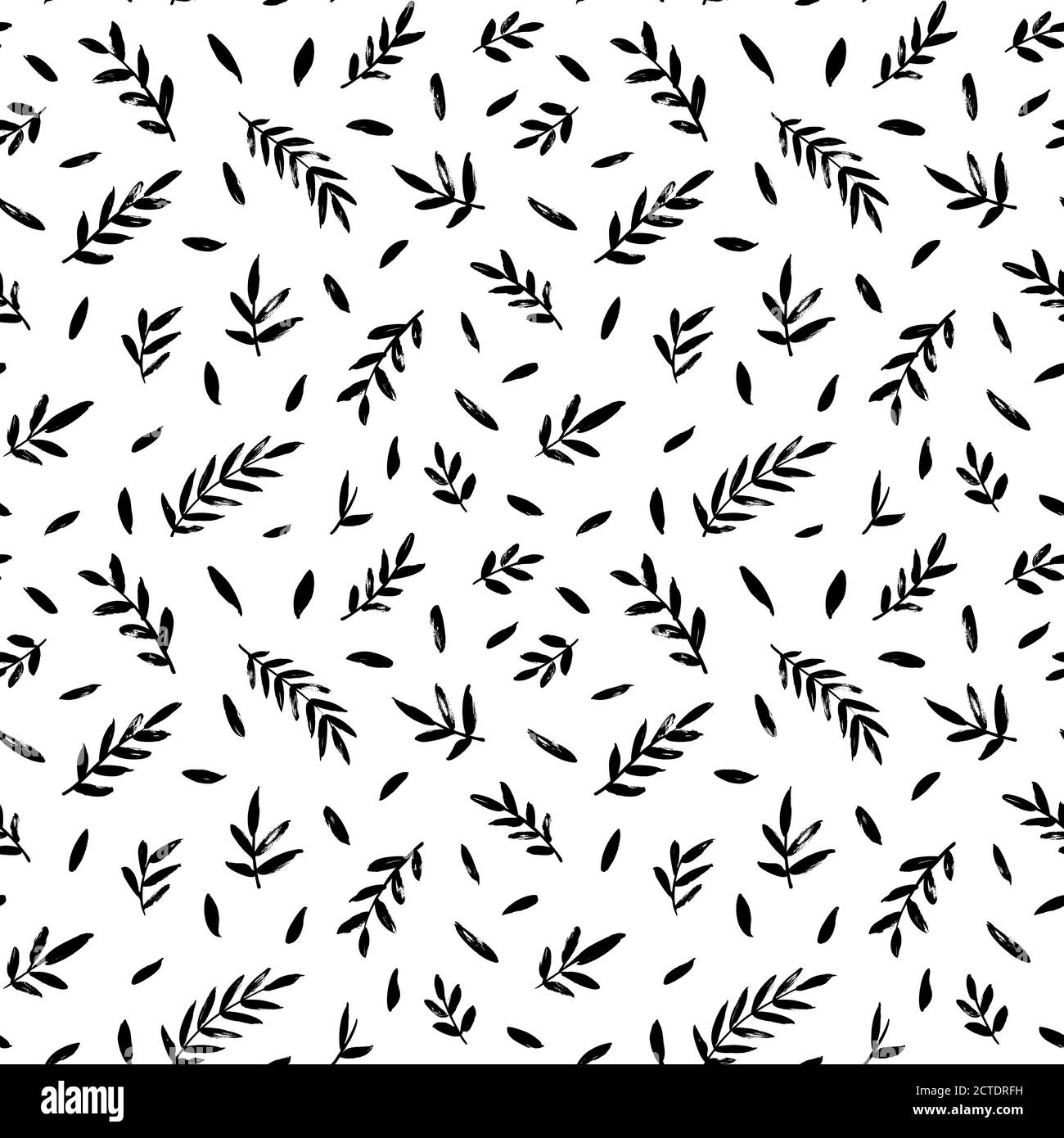 Leaves and branches vector seamless pattern Stock Vector Image & Art ...