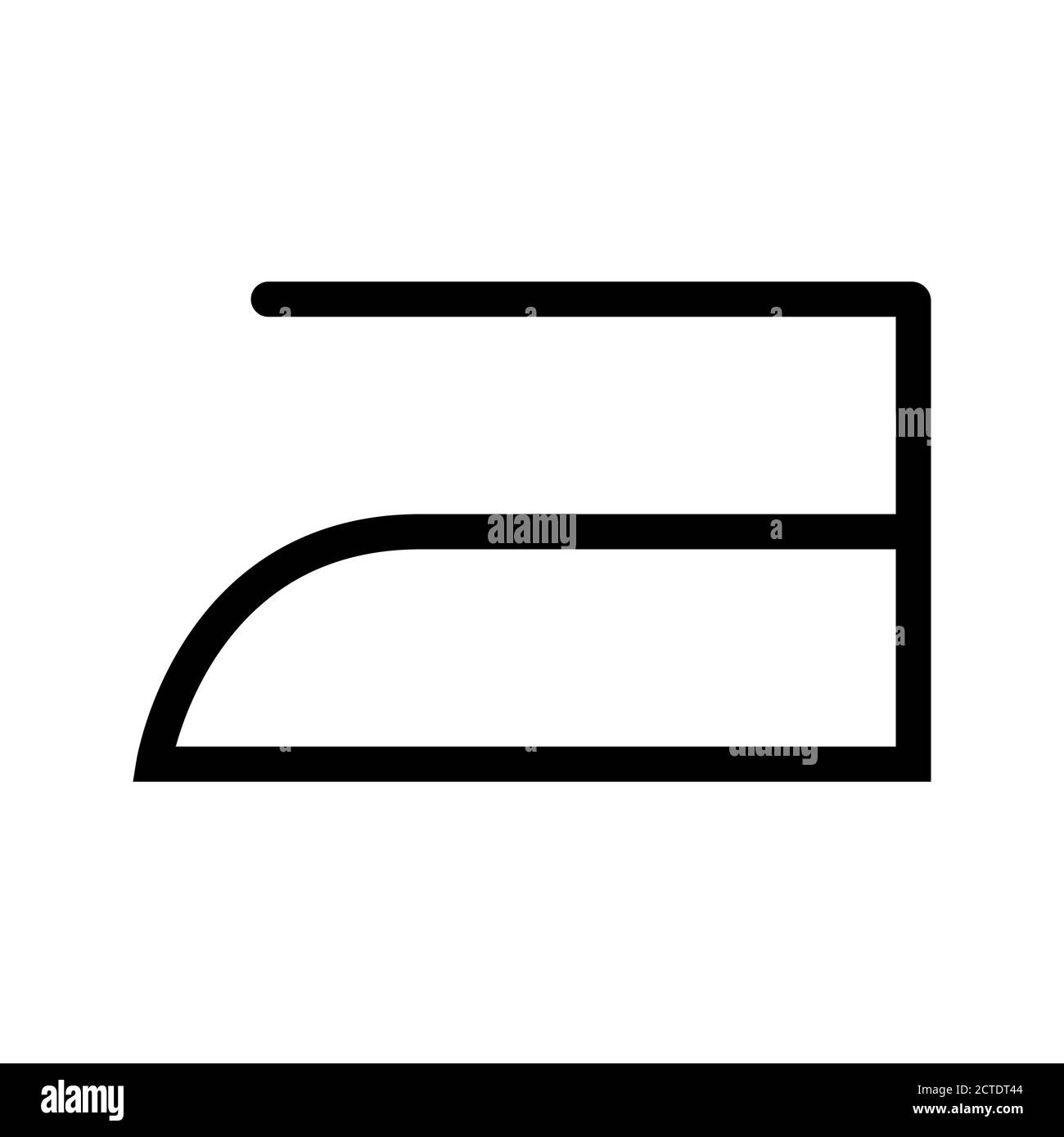 Smoothing iron icon, flatiron minimalist vector illustration symbol Stock Vector