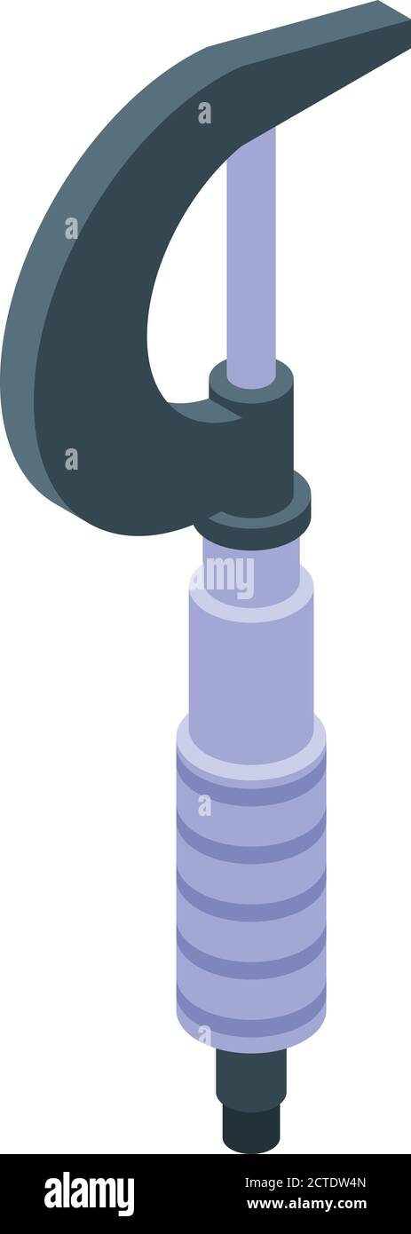 Micrometer equipment icon, isometric style Stock Vector