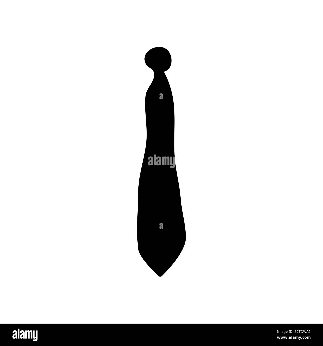 Black tie icon, simple flat vector illustration design Stock Vector