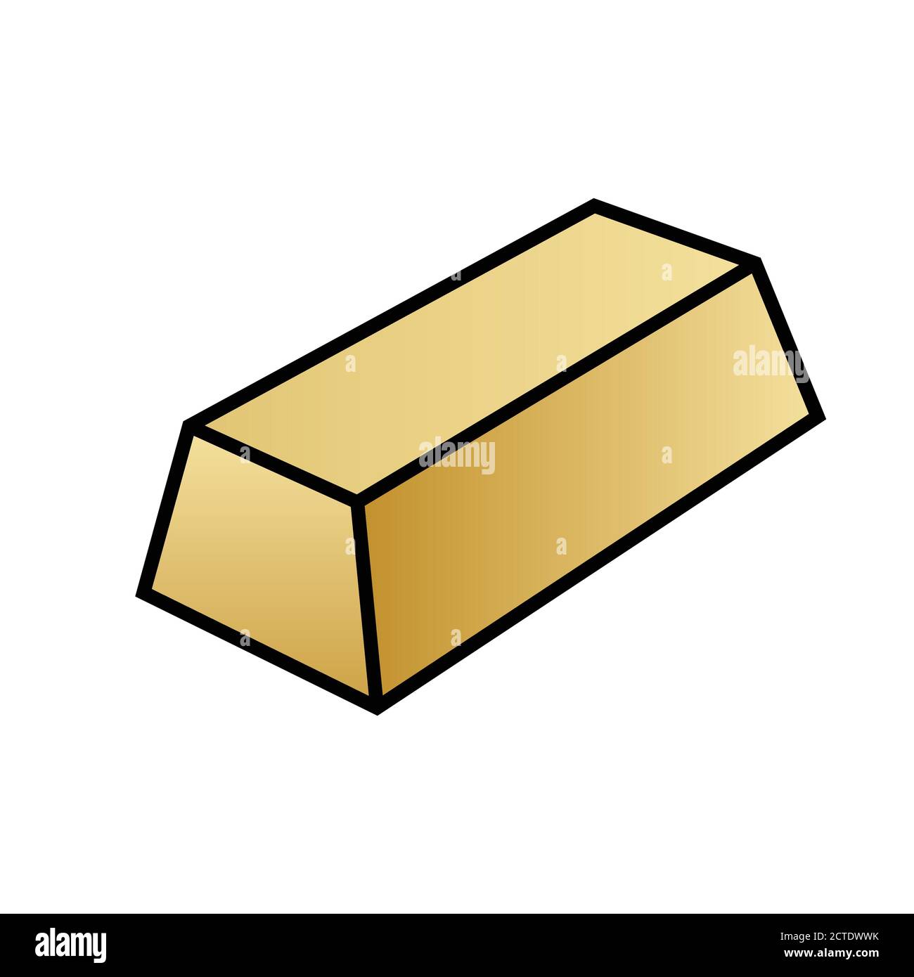 Bullion black symbol, Gold ingot, simple flat vector illustration design Stock Vector