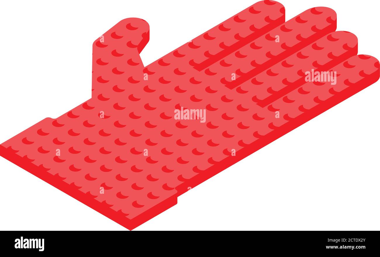 Washcloth glove icon, isometric style Stock Vector