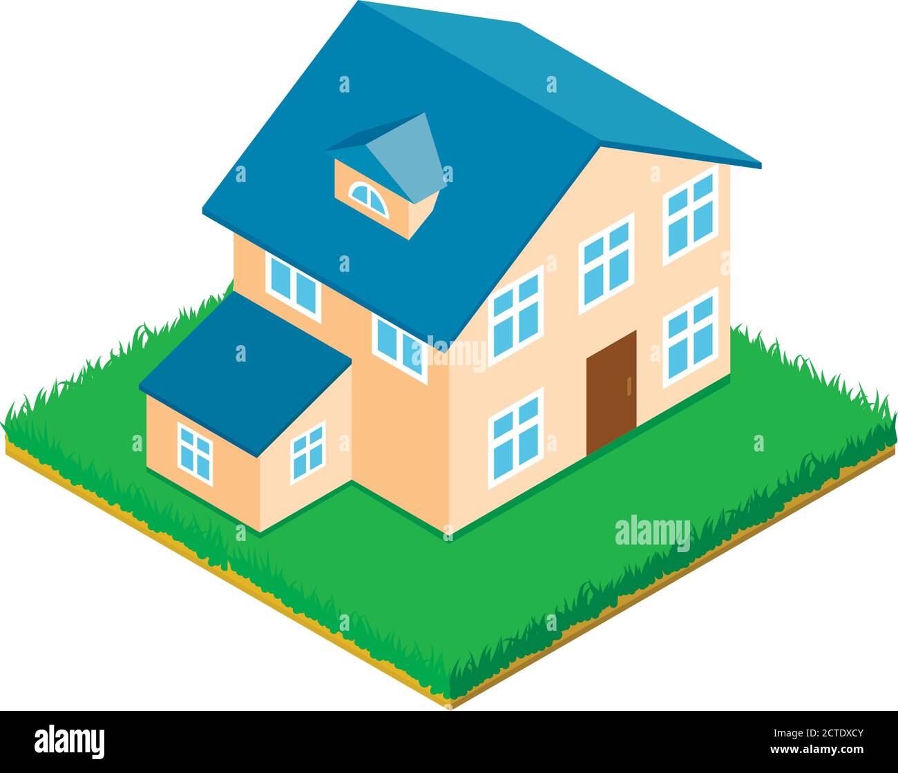 Modern house icon, isometric style Stock Vector
