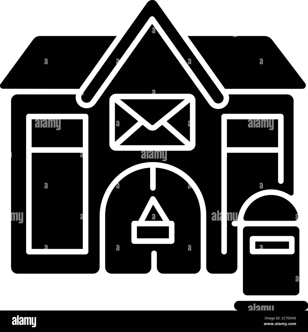 Post office black glyph icon Stock Vector Image & Art - Alamy