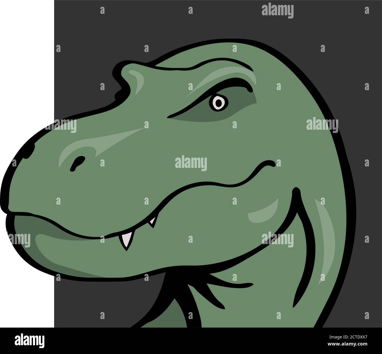 A tyrannosaurus with a predatory gaze. Stock Vector