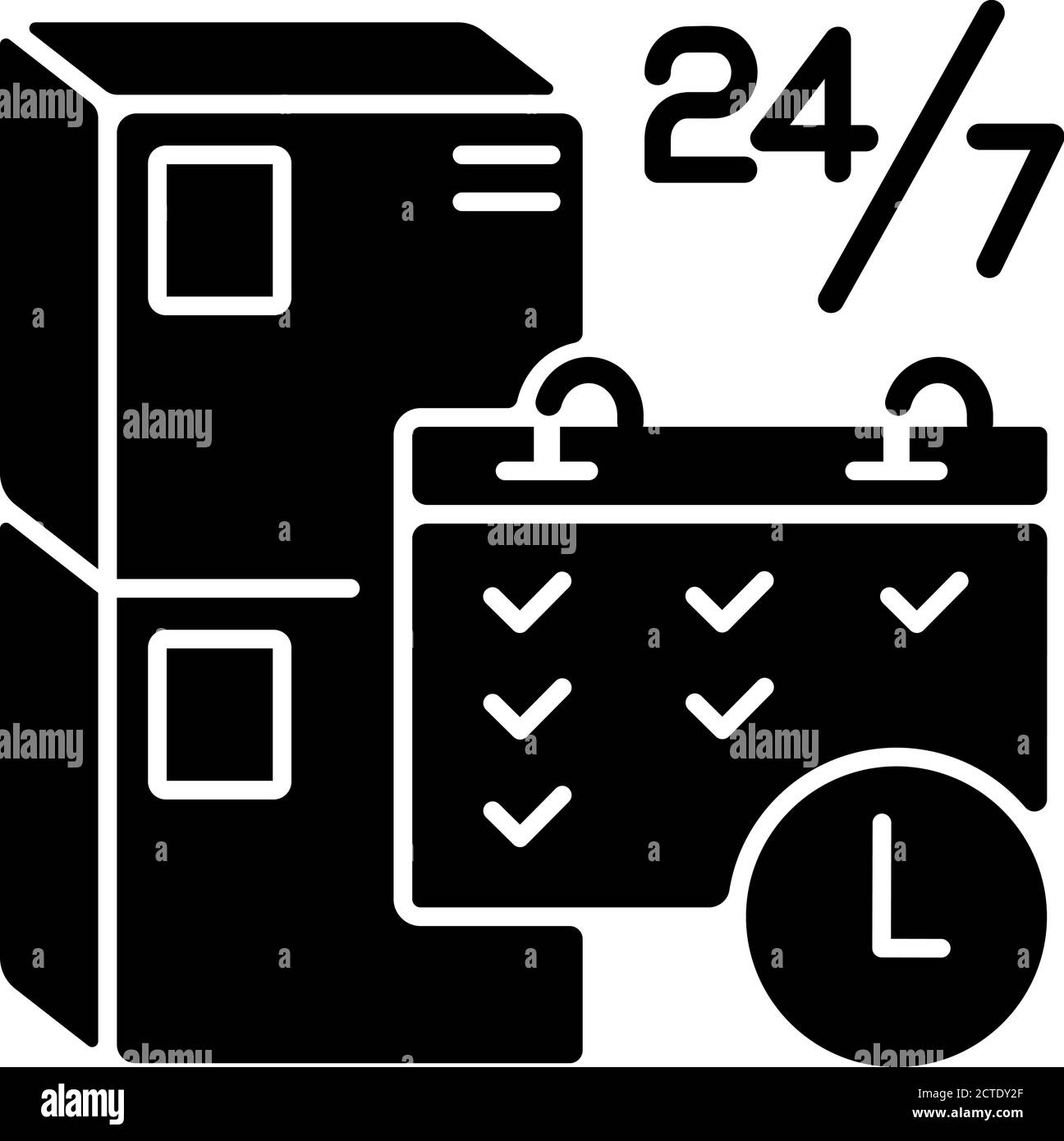 Schedule package pickup black glyph icon Stock Vector Image & Art Alamy