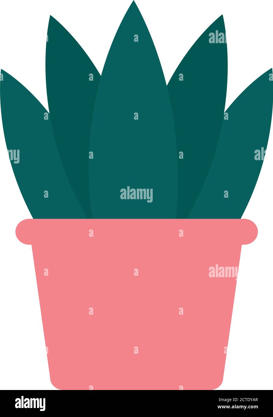 plant inside pot flat style icon vector design Stock Vector Image & Art ...